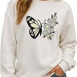 kotty Women's Warm Sweatshirt for Cozy Layering During Outdoor Events, Errands, Office Days or Chilly Evenings-picture-32