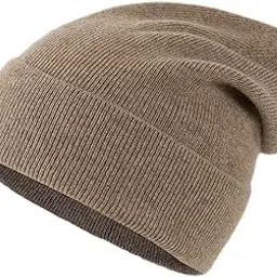 lallier Unisex 100% Pure Cashmere Beanie, Ribbed Cuffed Hat Warm Soft with Gift Box for Women and Men-picture-21