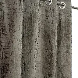 Premium Burnout Velvet Curtains for Window- 5 Feet (Pack of 2) Grey-picture-25