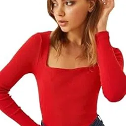 siyara Sweet Heart Neck Full Sleeves TOP for Women-picture-53