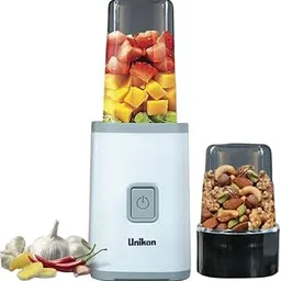Aman Unikon Personal Blender With Grinder, 2-in-1 Smoothie Maker With Energy Saving 350 Watt Hybrid Motor With 2 Jars & Rust Free Stainless Steel Specially Designed Blades (White)-picture-59