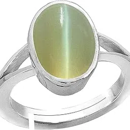 anuj sales 10.00 Ratti 9.47 Carat Cat's Eye Ring Lehsunia Ketu Stone Cats Eye Original Natural Oval Silver Plated Ring Cat Eye Precious Astrological Stone Adjustable Ring For Unisex Adult Size 16-36-picture-38
