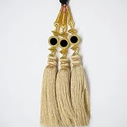 Women Golden Mirror Zari Handmade Elegant Punjabi Choti Paranda Braid Extension-picture-24