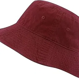 devil Women's & Girl's 100% Cotton Fishing Hunting Summer Travel Denim Bucket Cap Hat-(Maroon)-picture-26