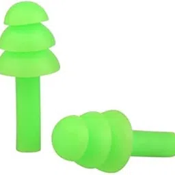 Silicone Earplugs Noise Reduction Hearing Protection, Reusable Soft Ear Plugs for Sleeping, Swimming, Snoring, Air Travel, Concerts, Construction Work and Motor Sports Racing (1 Pair) Green-image-43