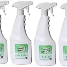 ALTRUIST 500 ml Flat Spray Bottle Trigger Spray Bottle for Liquid Sprayer Sanitizer | Ironing | Garden | Office | Hospital | Salon Multipurpose Used (Set of 4) White-picture-37