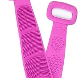DRONA PREMIUM Silicone Body Back Scrubber, Double Side Bathing Brush For Skin Deep Cleaning Massage, Dead Skin Removal Exfoliating Belt For Shower, Easy To Clean,body Brush For Bathing Pack of 1-picture-48