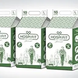 Hospifit Adult Diaper - Unisex Large size (38"-60") PACK OF 3 with High Absorption/Wetness indicator/Leak proof/Odour lock.-picture-46