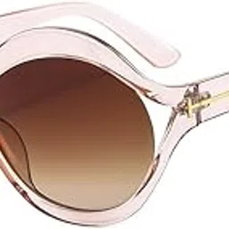 Oversized Round Frame Sunglasses for Women – Fashion Sun Glasses for Lady, Outdoor Travel Eyewear-image-23