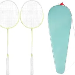 ATORSE Luminous Badminton Rackets Set Anti Slip Handle Lightweight Glow in The Dark Yellow- Sporting Goods- Tennis & Racquet Sports- Badminton-picture-22