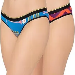bummer Women's Printed Micro Modal Bikinis Panties | Soft & Breathable Underwear |Combo Pack of 2-picture-24