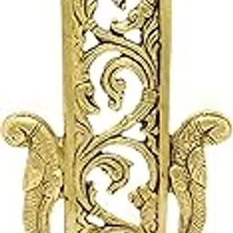 Two Moustaches Ethnic Indian Design Peacock Table/Wall Hanging Brass Diya for Home Decor (11 Inch, Golden)-picture-61