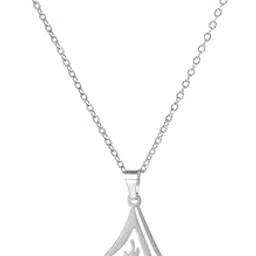 Arabic Islamic Muslim God Allah Gold And Silver Plated Stainless Steel God Pendant For Men & Women SilverShivBLR08-image-81