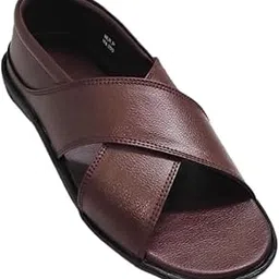 Men's Fashion Synthetic Leather Casual Sandal (CROSS BROWN18)-picture-37