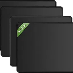 4-Pack Non-Slip Rubber Base Mouse Pad for Laptop Computer & Gaming - Black-picture-14