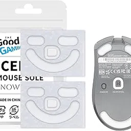 Replacement Gaming Mouse Sole for Razer DeathAdder V3 Pro [ ICED SNOW EDITION SKATE SERIES / SET OF 2 / SLIDE IMPROVED / MOUSE FEET / ROUND CUT CURVE EDGE CUT / SNOW WHITE ] - The Good Gaming-picture-49