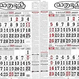 Nextone Mathrubhumi Calendar 2025 Mathrubhumi 2025 (Pack of 2) Wall Hanging 2025 New Year Calendar 2025 Planner Calendar 2025 (Pack of 2)-picture-23