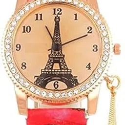 bizolo Classy Analogueue Diamond Dial Paris Eiffel Tower Printed Analogue Watch for Women-picture-28