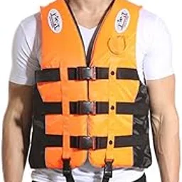 Delavala Adult Universal Life Jacket Swimming Floating Vest Life Jacket with Whistle 3-Buckle and Crotch Straps for Fishing Boating Drifting Surfing Sailing Swimming vest Oxford cloth waterproof Buoyancy Jacket with Survival Whistle-picture-25