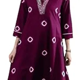 teena fashion Women’s Rayon Bandhani Print Long Kurta with Pant-picture-37