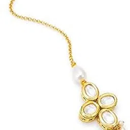 aaditha Gold Toned Plated Kundan Maangtikka for Women and Girls - MGT6235-picture-14