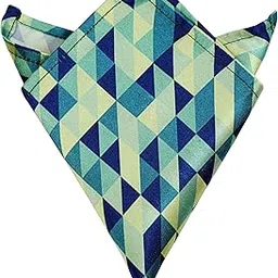 blacksmith Men's Satin Abstract Blue Printed Pocket Square (Free Size)-picture-18