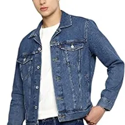 Men’s Blue Denim Jean Jacket – Full Sleeve Casual Stylish Outerwear for All Seasons-picture-40