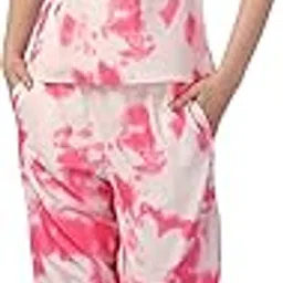 yagnapurush Women's Night Suit Set for Women, Lounge Wear, Printed Top and Pyjama Set for Women Nightwear/Loungewear/Night Dress for Women Knitted Tie & Dye printed Crop T-Shirt -Pyjama-picture-37