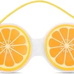 JUDEE Gel Eye Mask for Dark Circles and Puffiness, Cold and Hot Packs Reusable Cute Cooling Ice Eye Masks, Relief Migraine Eyes Swollen, Soft & Non Toxic Suitable for Kids, Woman and Man (Orange) image 1