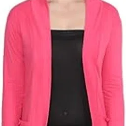 Amazon Brand - Nora Nico Women's Cotton Full Sleeves Front Open Casual Shrugs with Pockets-picture-13