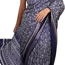 Adnika Block Printed Cotton Silk Sari-picture-54