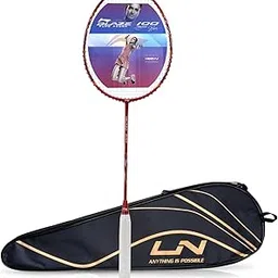 Li-Ning Blaze 100 Carbon Fibre Strung Badmiton Racket with Free Full Cover (Red/White/Navy, 84 Grams)-picture-29
