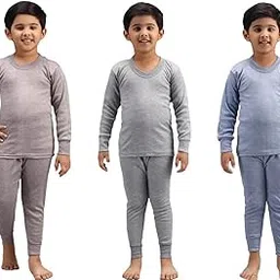 Kids Unisex Baby Boys & Girls Winter Wear Round Neck Full Sleeve Thermal Top-picture-40