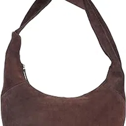 silviano Esher Women’s Suede Crescent Shoulder Bag | Premium Choco Brown Suede Leather Handbag with Knotted Strap, Spacious 10L Capacity, Zip Closure & Elegant Everyday Design-picture-43