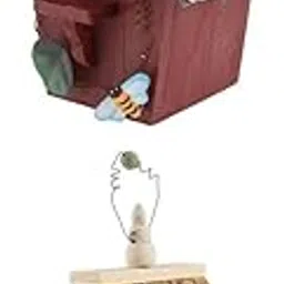 CALANDIS™ 2 Pieces Country Cottages Wood Hanging Birdhouse Condo Crafts Bird House | Birdhouses | Bird & Wildlife Accessories | Yard, Garden & Outdoor Living-image-74