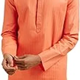 manyavar Men's Cotton Embroidered Self Design Kurta Pajama Set (2pcs)-picture-54