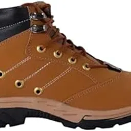 k c fashion Men's High Ankle Synthetic Leather Boots | Outdoor Casual Stylish Boots for Men | Durable Lace-Up Trekking Shoes | Fashionable Winter Hiking Footwear image 1