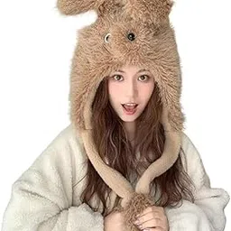 Winter Beanie Monkey Cap Hood for Women | Stretchable Skull Soft Combined Scarf with Drawstring Multi Use Woolen Balaclava Neck Warmer Scarf Casual Cap Hat for Girls & Women | Freesize-picture-30