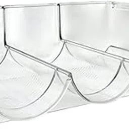 Ndola Bottle Rack Stackable Water Bottle Organiser Clear Plastic Stackable Container Holder for Sports Bottles Kids Water Bottle Kitchen Cabinets Worktop, Pack of 1-picture-21