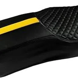 Elegant Cameo Sports Bike Seat Cover Black and Yellow for Hero Splendor with One Year Warranty-picture-32