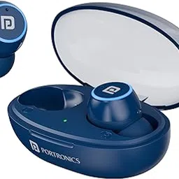 Portronics Harmonics Twins S13 in Ear True Wireless Earbuds with Mic, 24H Playtime, Game/Music Mode, Touch Control, 8mm Driver, Bluetooth 5.3v,IPX5 Water Resistance, Type C Fast Charging(Blue)-picture-17
