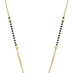 aaditha Aadita Gold Plated Black and White AD Studded and Beaded Mangalsutra For Women - MS2594-picture-32