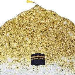 ATORSE Islamic Praying Mat Turkish Janamaz Carpet Muslim Prayer Rug for Eid Hallway aureate 70x110cm-image-24