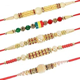 riddhika ventures Set of Multi Colour Family Rakhi with Roli Chawal and Greeting Card (J1K1O1D1S1)-picture-11