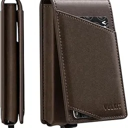 vulkit Minimalist Wallet for Men Pop Up Credit Card Holder Slim Bifold Wallets RFID Blocking Magnetic Closure with Gift Box, Espresso, slim, Minimalist-picture-12