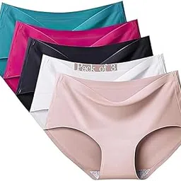 lozora Women's Seamless Hipster Ice Silk Panty Multicolor image 1