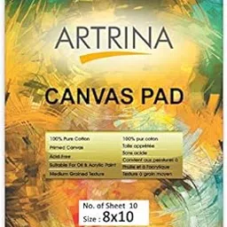 EASCAN ART Painting Drawing and Sketch Accessories Artrina Cotton Canvas Painting Pad (White, 8x10 Inches)-picture-13