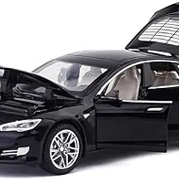 FEXXA 1:32 Scale Exclusive Alloy Metal Pull Back Die-cast Car Model with Sound Light Mini Auto Toy for Kids Metal Model Toy Car with Sound and Light? (Tesla S Model -Black)-image-12