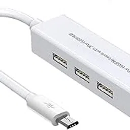 Luskinno 4-in-1 Micro USB Hub, 3 USB Ports with Ethernet Adapter, Compatible with Raspberry Pi Zero, Android Tablet, Chromecast-picture-37