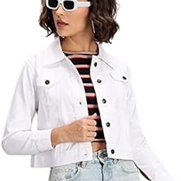 tandul Full Sleeves Cotton Jacket – Solid White Plan Colour Jacket, Boost Your Style with Casual Jacket for Women & Girls Gentle Wash Without Fading Color Large Size-picture-6